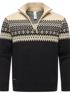 Ragwear Herren Norwegerpullover - Norwaian in schwarz
