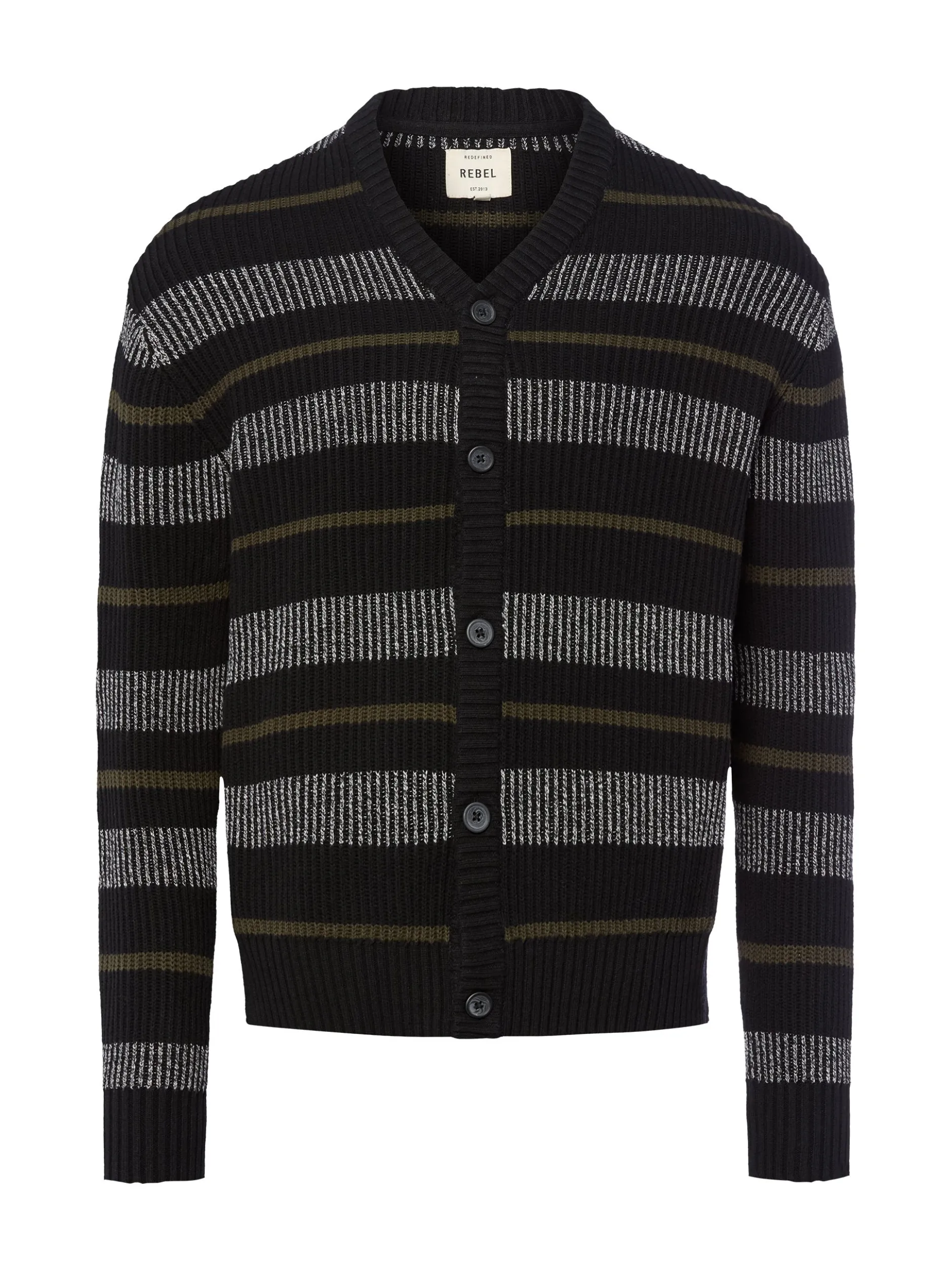 Redefined Rebel Herren Strickjacke - RRMiller in schwarz mehrfarbig