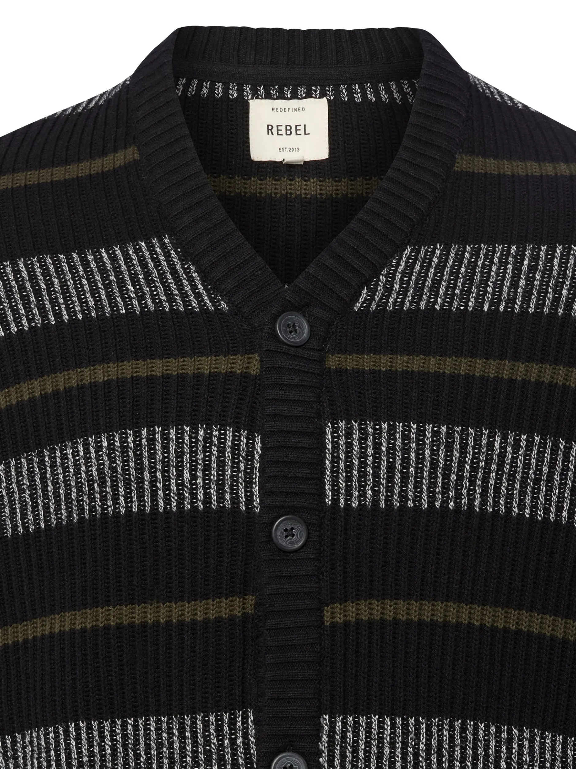 Redefined Rebel Herren Strickjacke - RRMiller in schwarz mehrfarbig
