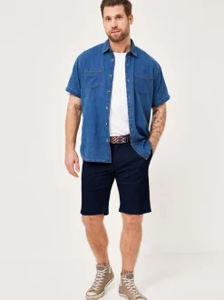 Redpoint Herren Bermuda - SURREY Slim Fit in marine