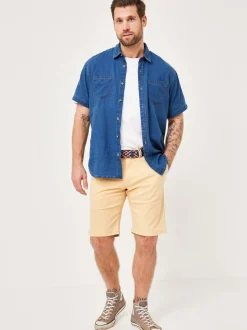Redpoint Herren Bermuda - SURREY Slim Fit in gelb