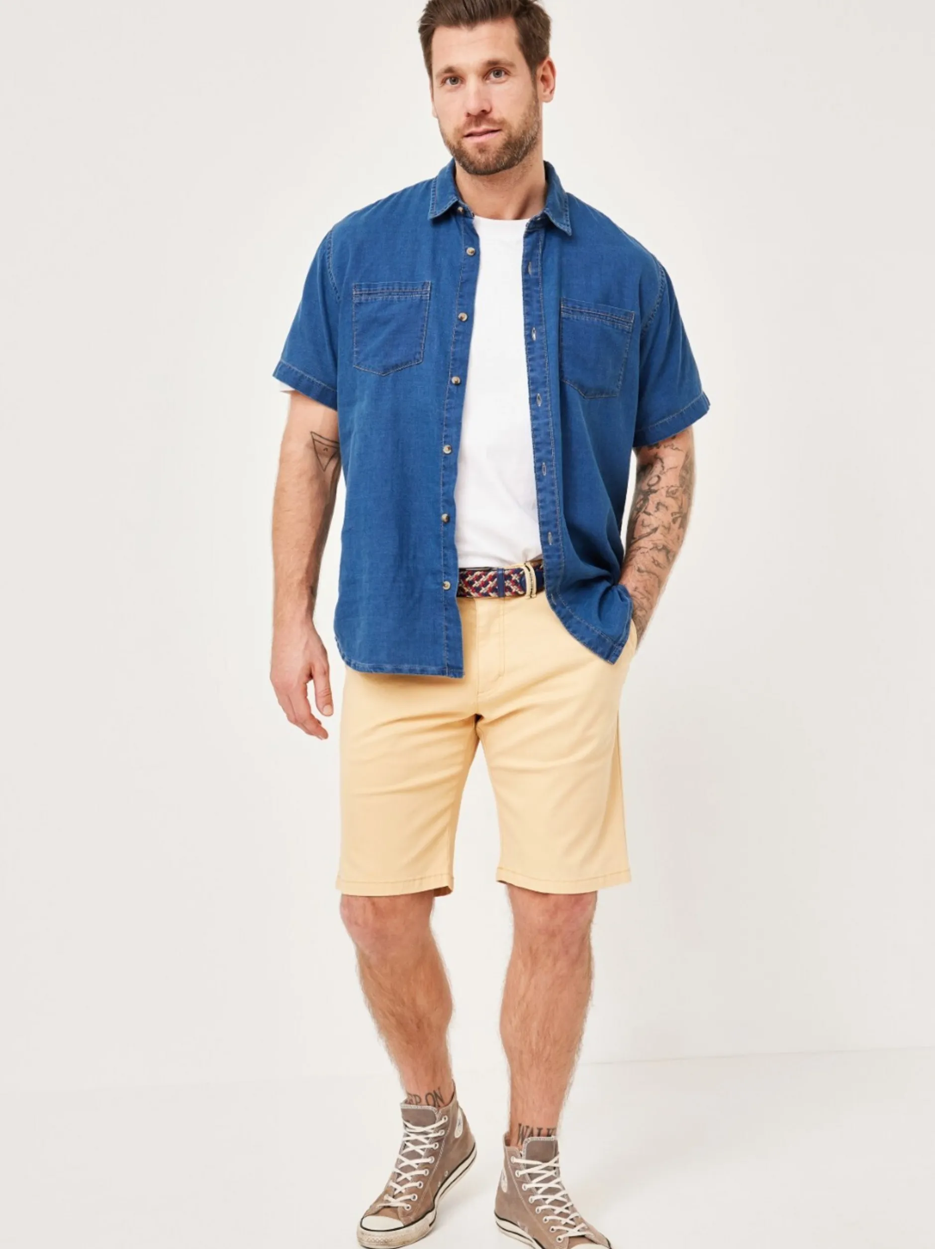 Redpoint Herren Bermuda - SURREY Slim Fit in gelb