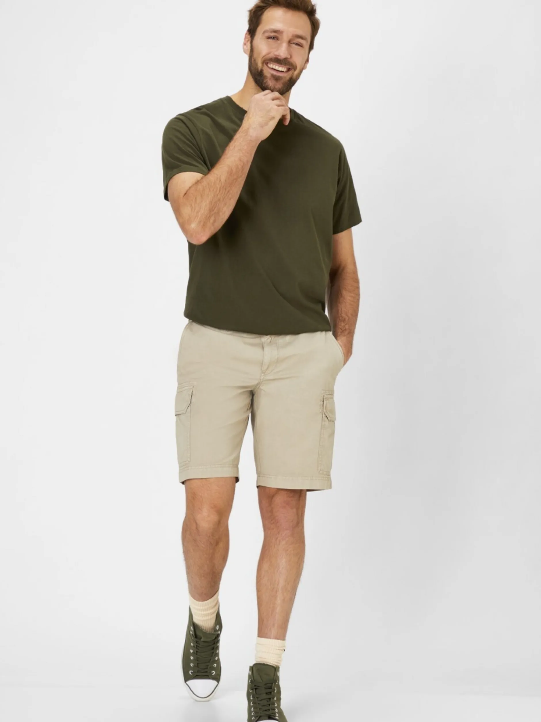 Redpoint Herren Cargohose - CALGARY Comfort Fit in sand
