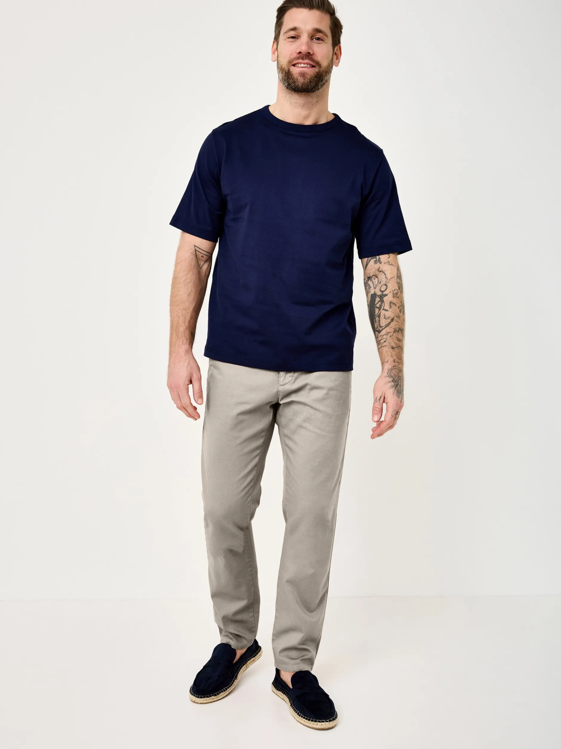 Redpoint Herren Chino - JASPER Slim Fit in kitt
