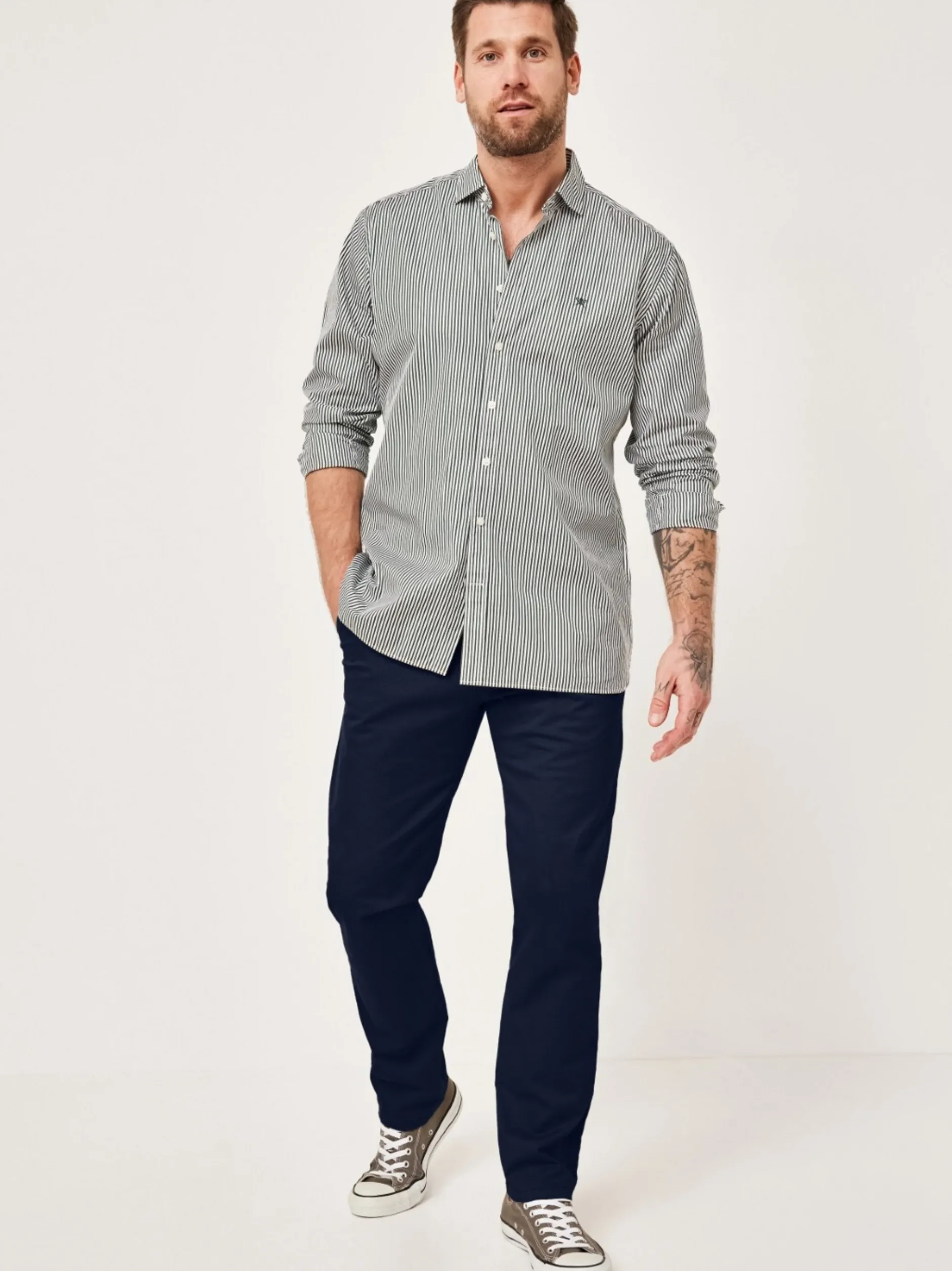 Redpoint Herren Chino - ODESSA Straight Fit in marine
