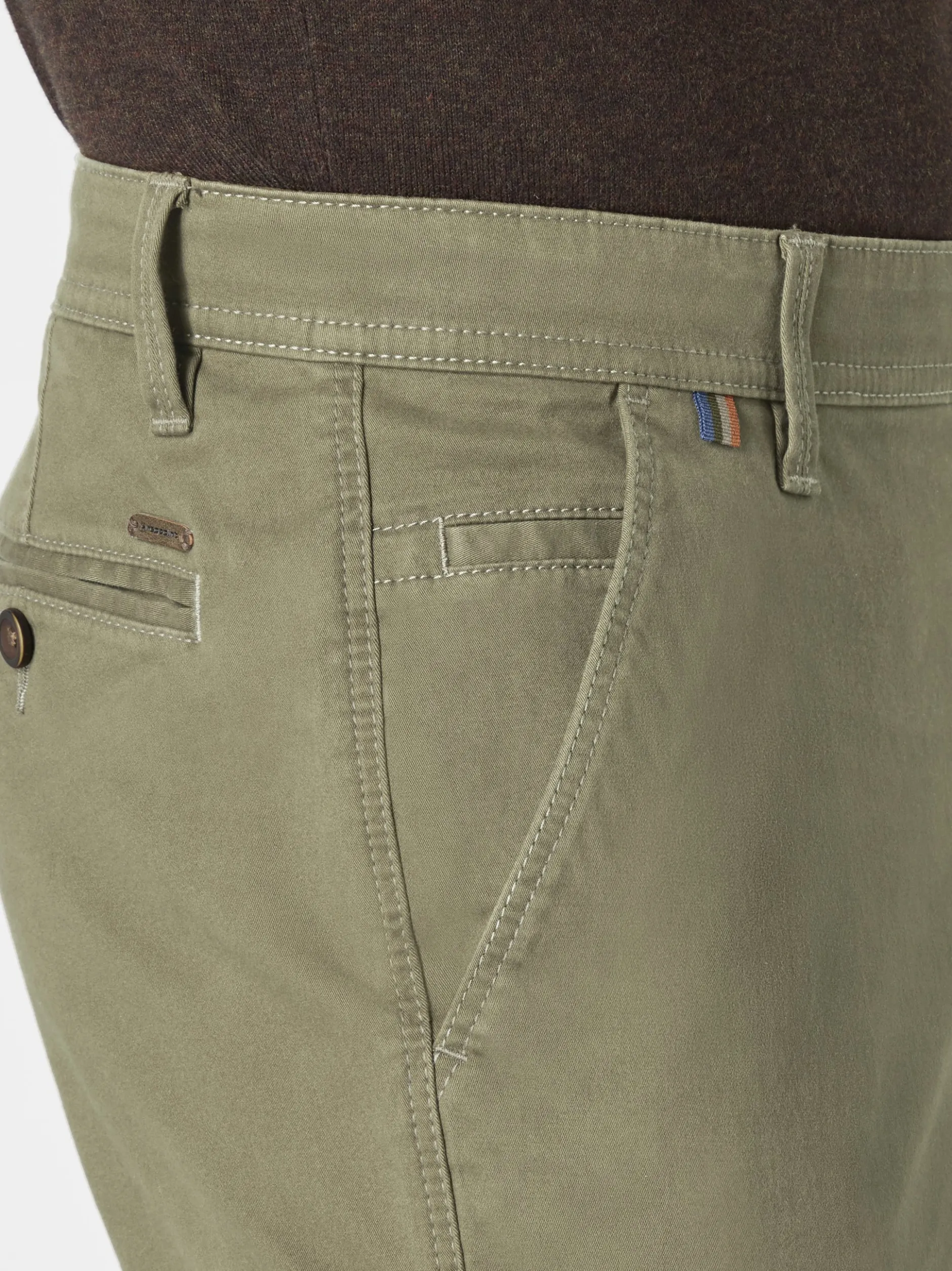 Redpoint Herren Chino - ODESSA Straight Fit in oliv