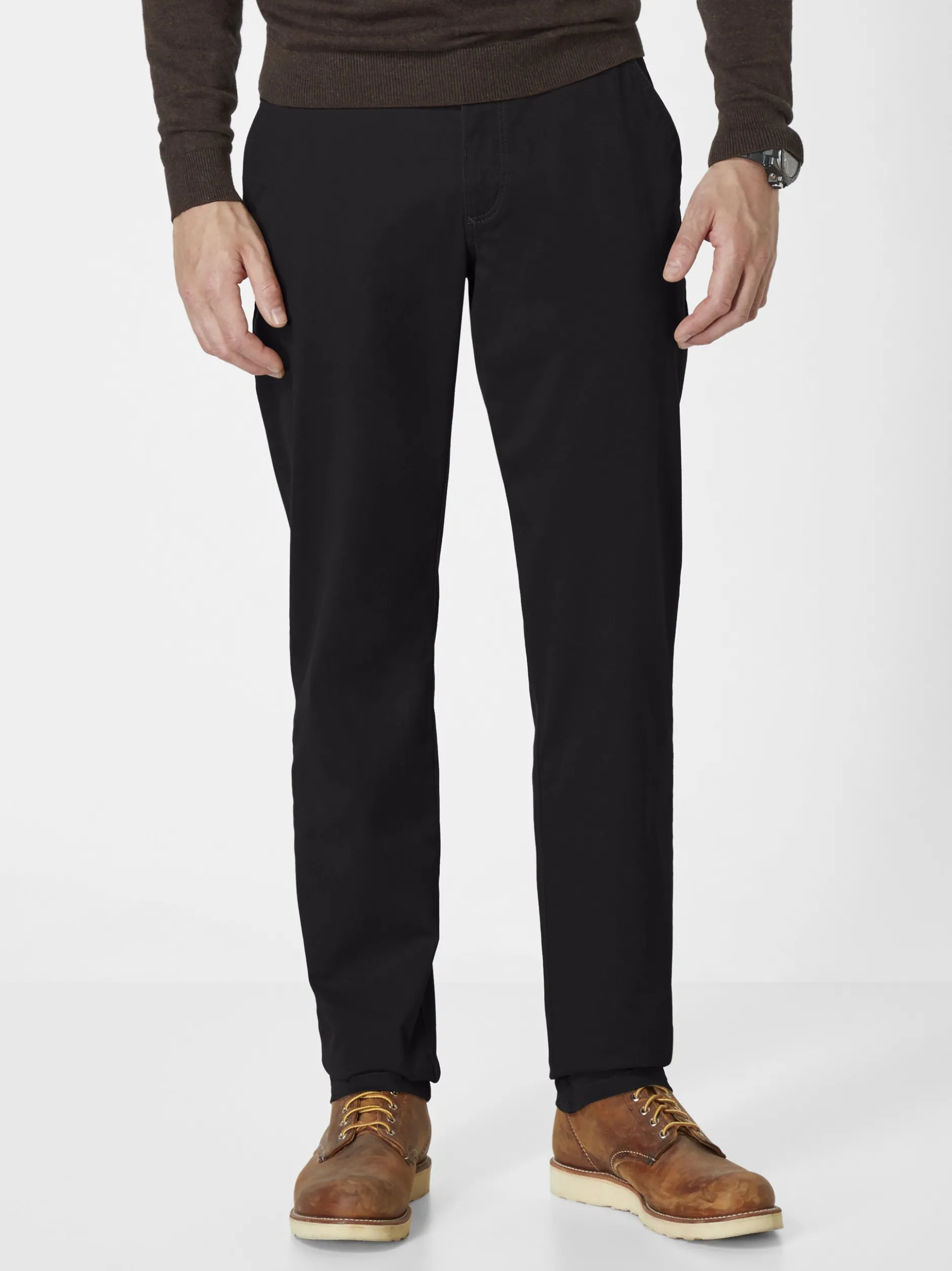 Redpoint Herren Chino - ODESSA Straight Fit in schwarz