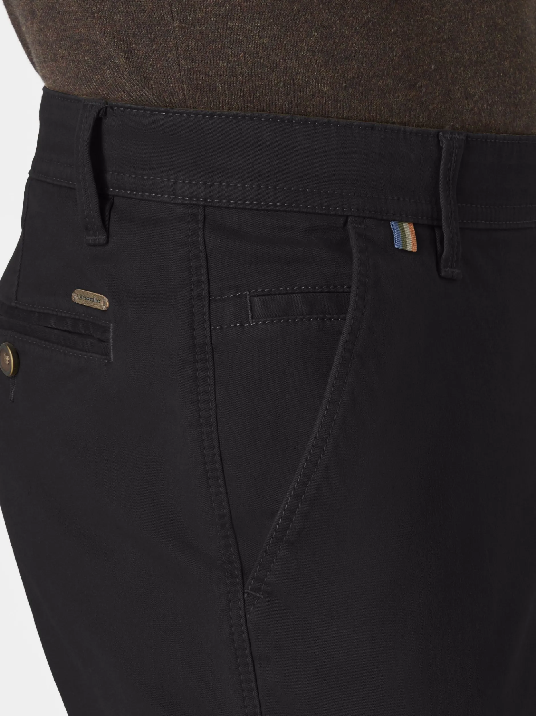 Redpoint Herren Chino - ODESSA Straight Fit in schwarz