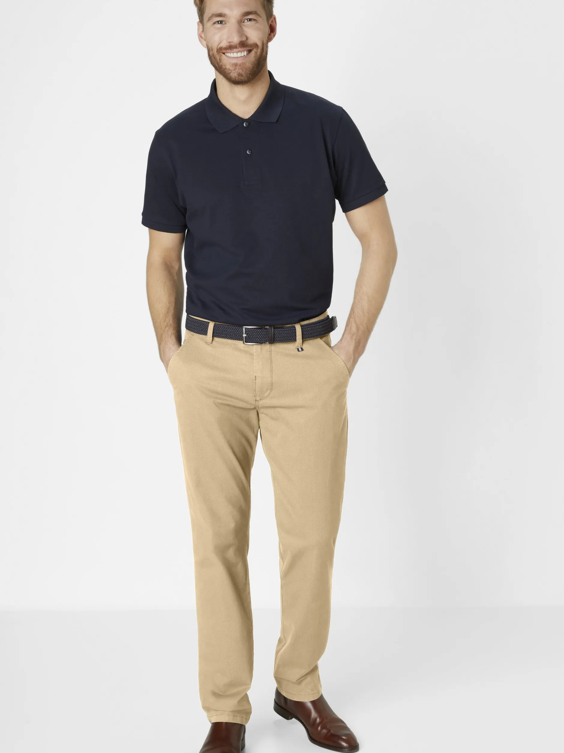 Redpoint Herren Chino - ODESSA Straight Fit in beige