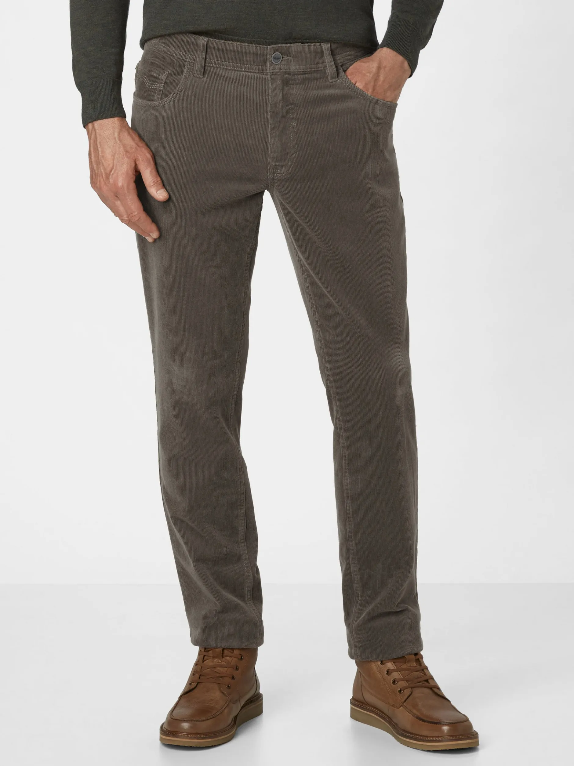 Redpoint Herren Cordhose - MILTON Regular Fit in grau