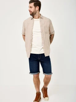 Redpoint Herren Jeansshorts - SHERBROOKE in medium stone