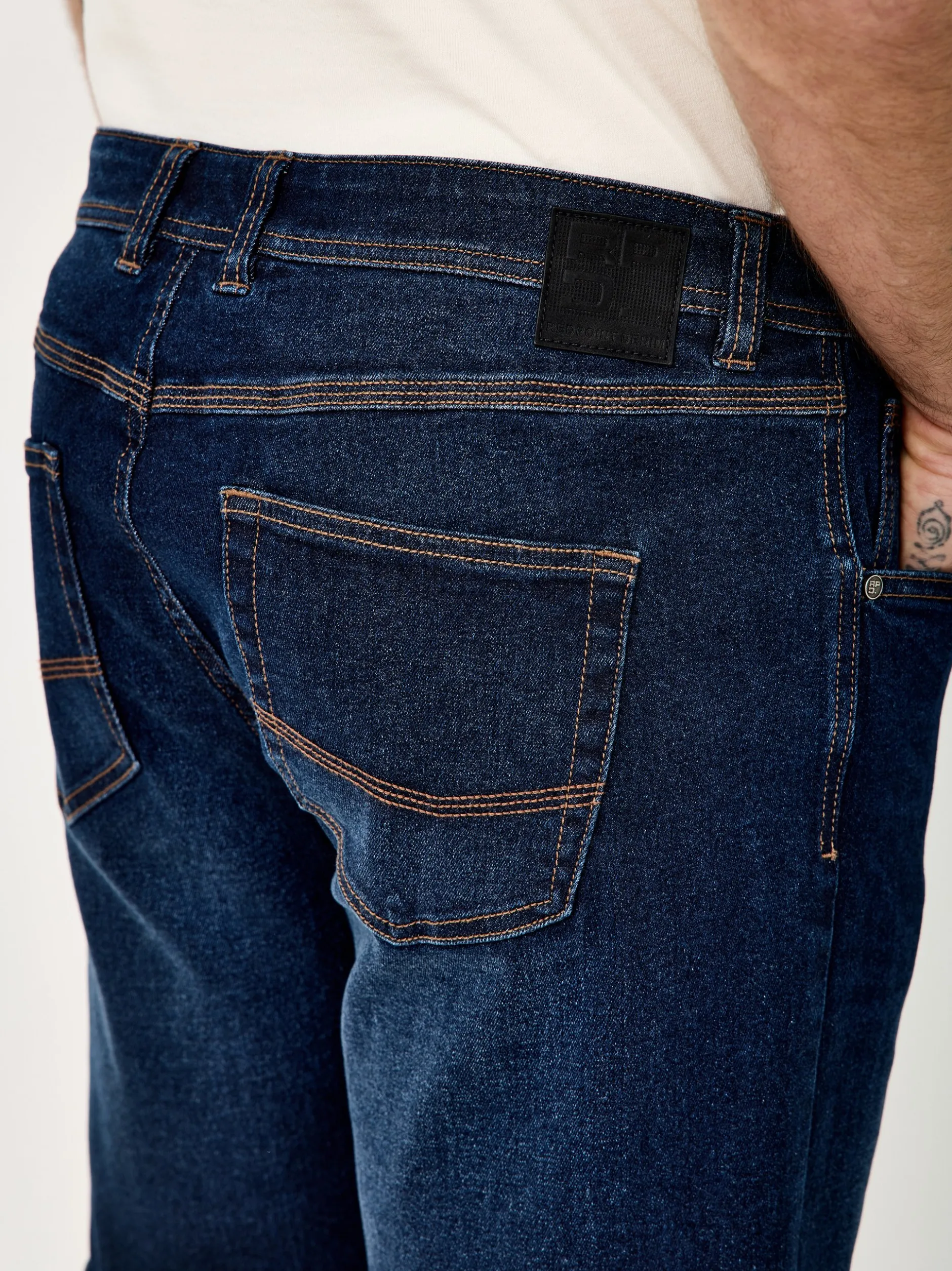 Redpoint Herren Jeansshorts - SHERBROOKE in medium stone