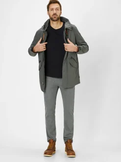 Redpoint Herren 5-Pocket Hose - Kanata Slim Fit in grau