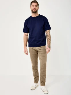 Redpoint Herren 5-Pocket Hose - Milton Straight Fit in beige