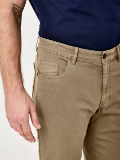 Redpoint Herren 5-Pocket Hose - Milton Straight Fit in beige
