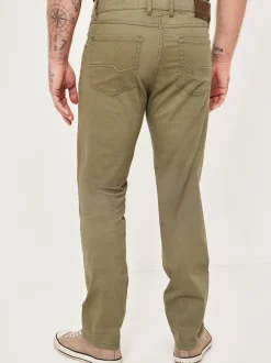 Redpoint Herren 5-Pocket Hose - MONTREAL Straight Fit in oliv