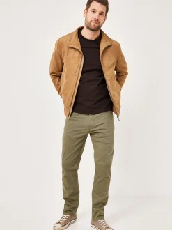 Redpoint Herren 5-Pocket Hose - MONTREAL Straight Fit in oliv