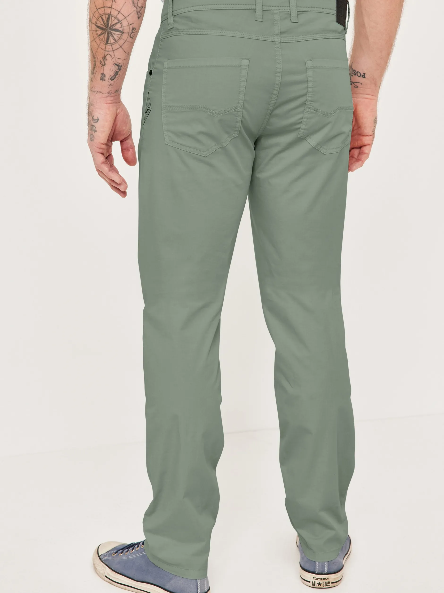 Redpoint Herren 5-Pocket Hose - MILTON Straight Fit in grün