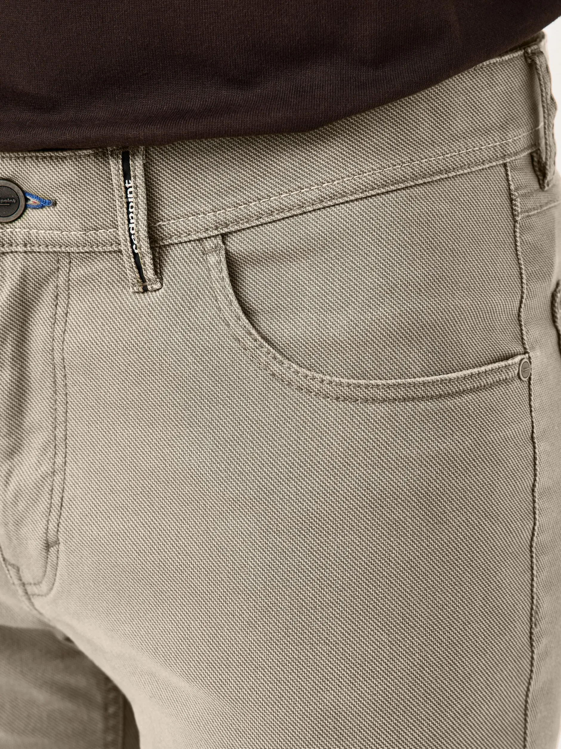 Redpoint Herren 5-Pocket Hose - MONTREAL Straight Fit in kitt
