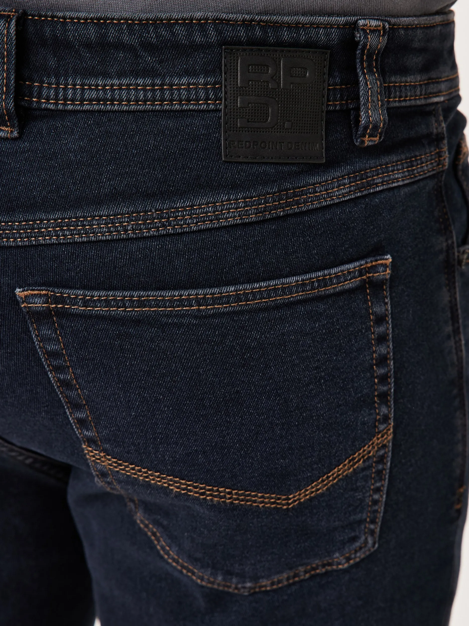 Redpoint Herren 5-Pocket Jeans - TORONTO Straight Fit in dark stone