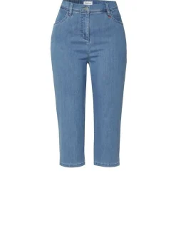 Relaxed Damen Capri in blau - Länge: knielang