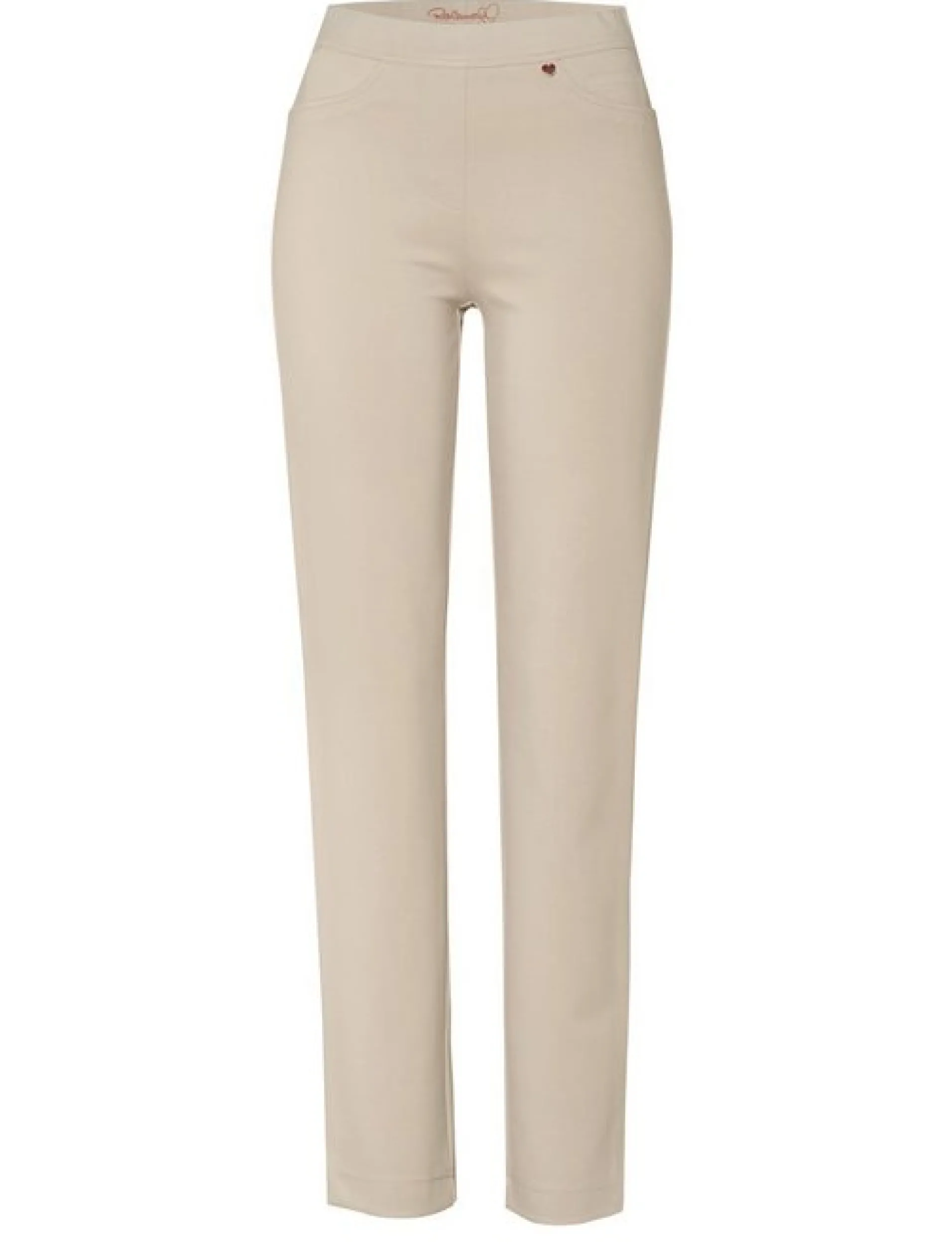 Relaxed Damen Hose - Alice Slim in beige - Länge: lang