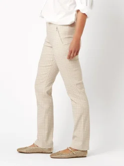 Relaxed Damen Hose - Alice Slim in beige - Länge: lang