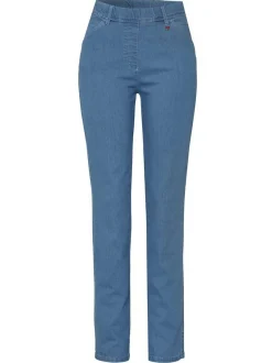 Relaxed Damen Hose - Alice Slim in blau - Länge: lang