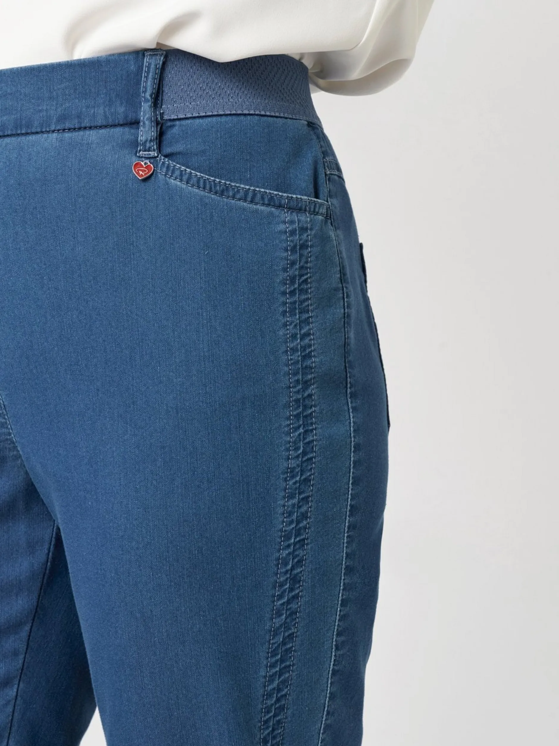 Relaxed Damen Hose - Alice Slim 7/8 in blau
