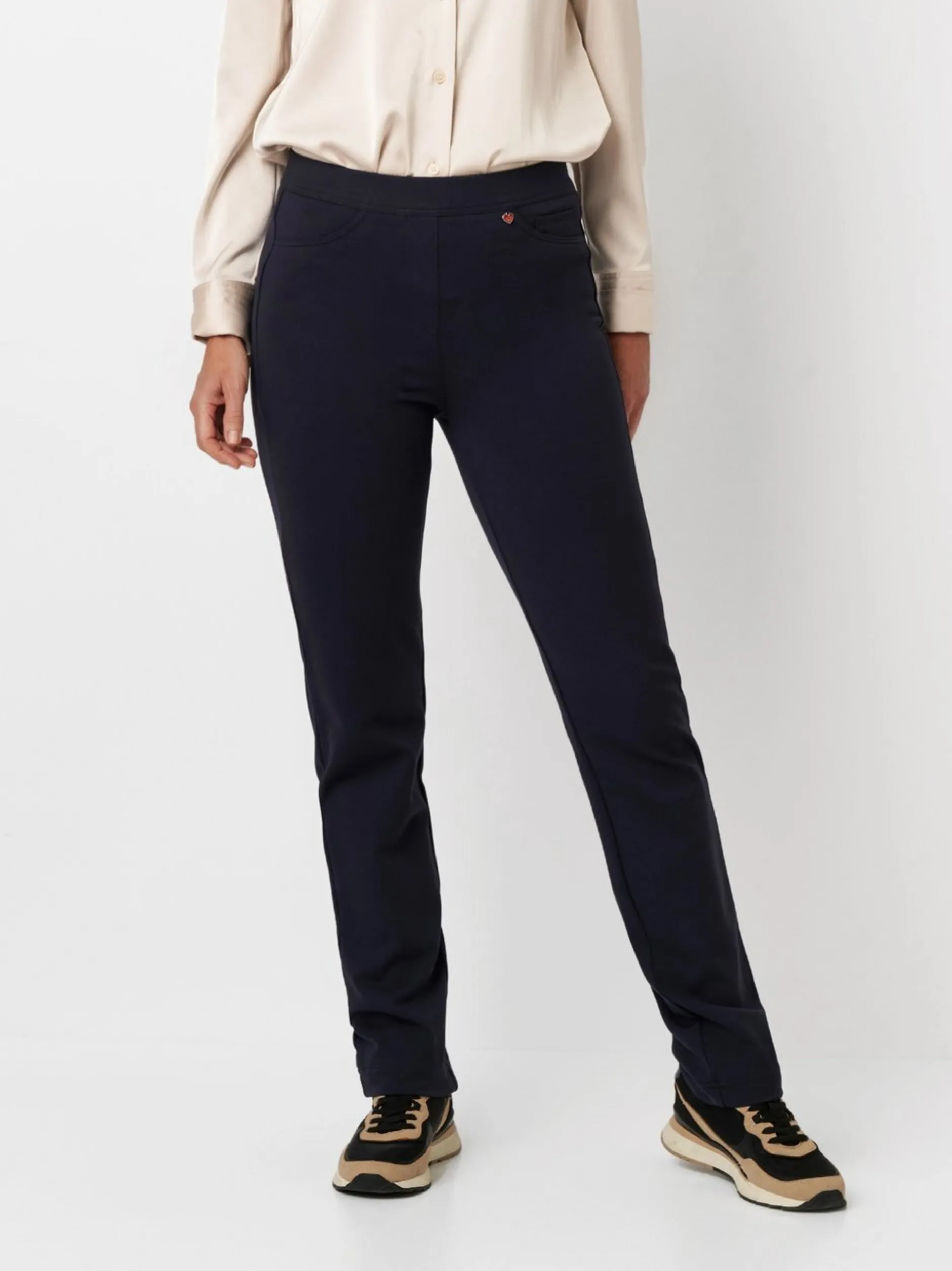 Relaxed Damen Hose - Alice Slim in blau - Länge: lang