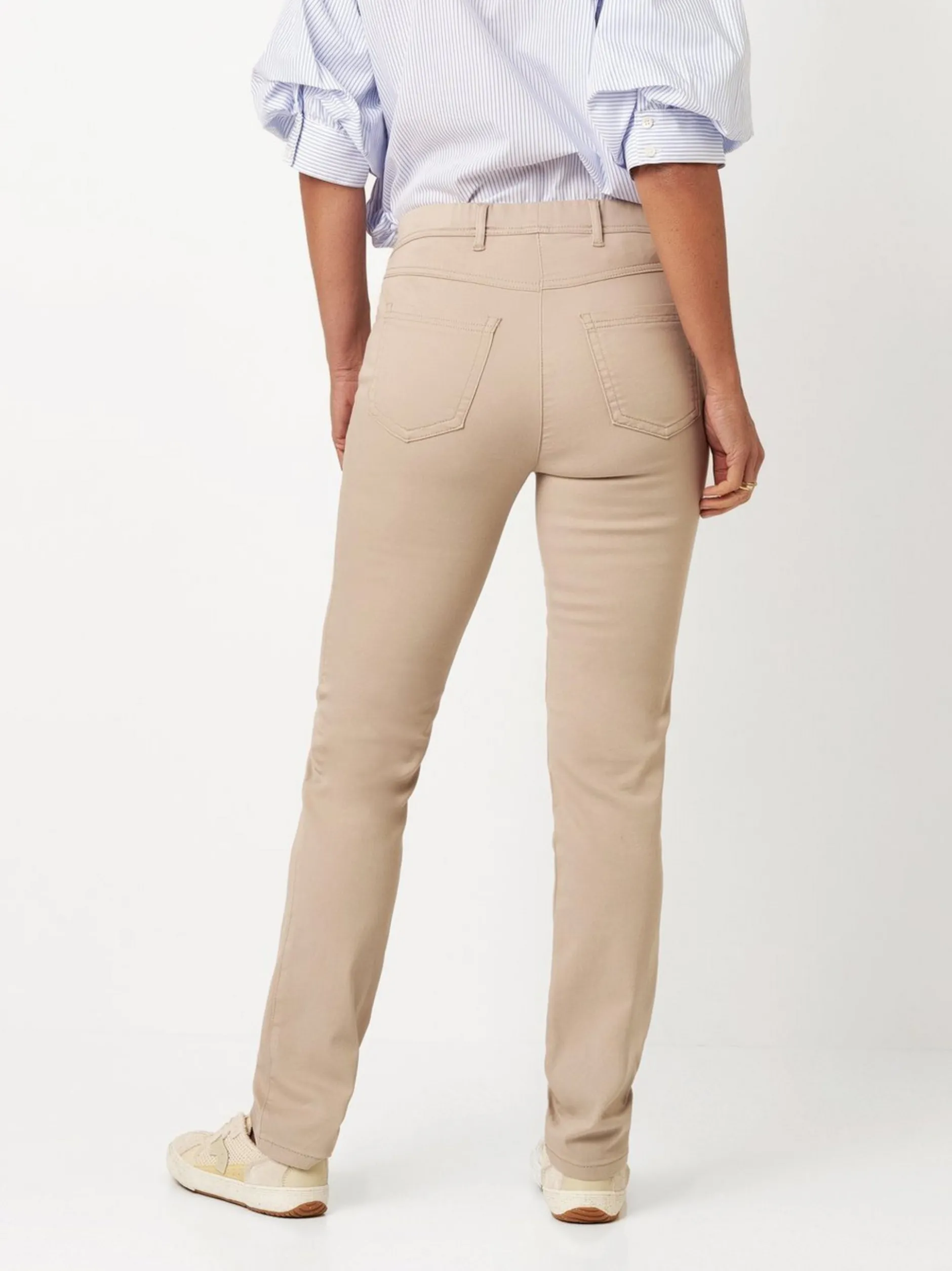 Relaxed Damen Hose - Alice Slim in sand - Länge: lang
