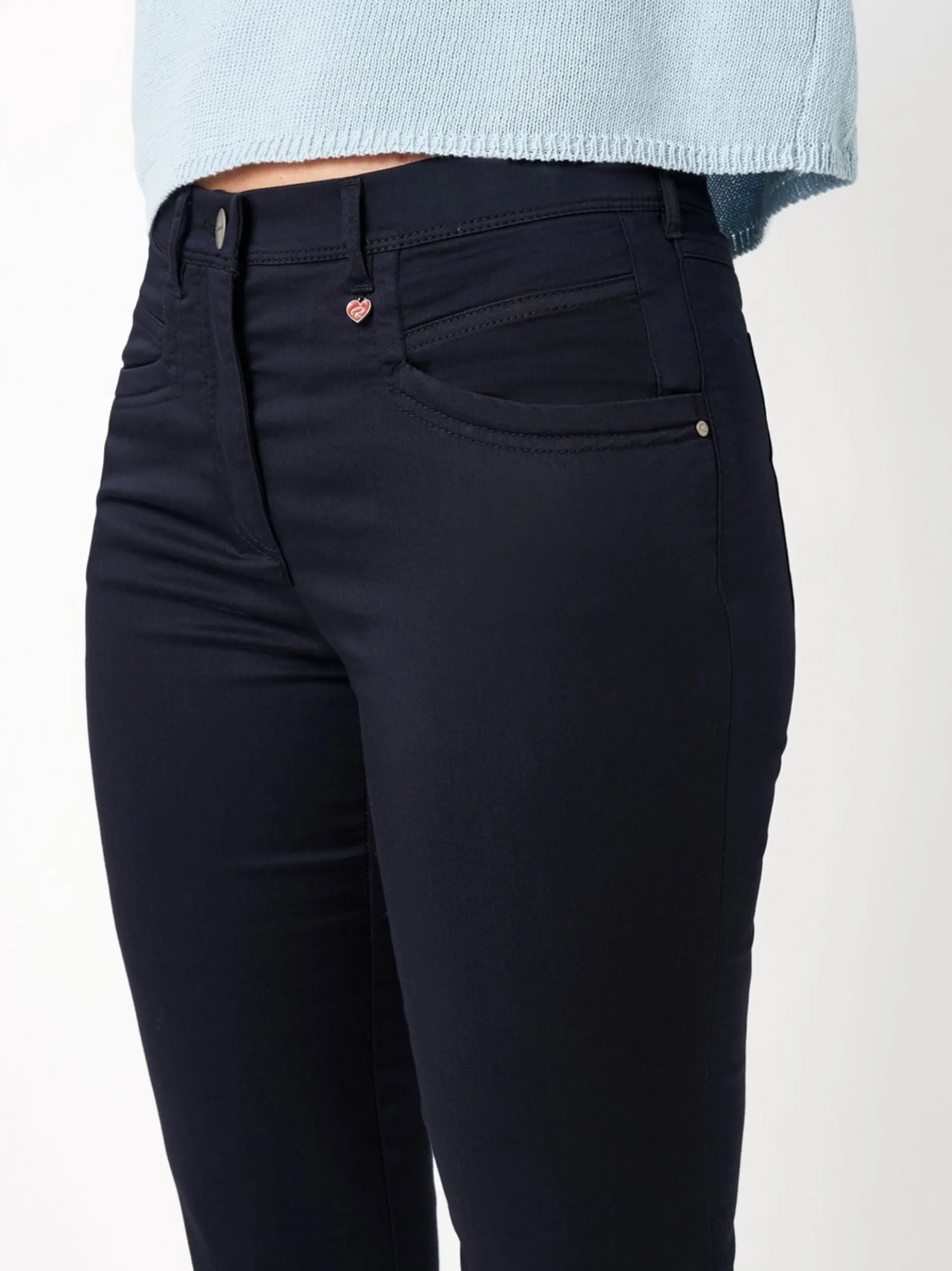 Relaxed Damen Hose in blau - Länge: mittel