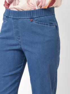 Relaxed Damen Hose - Scarlet 3/4 in blau - Länge: mittel