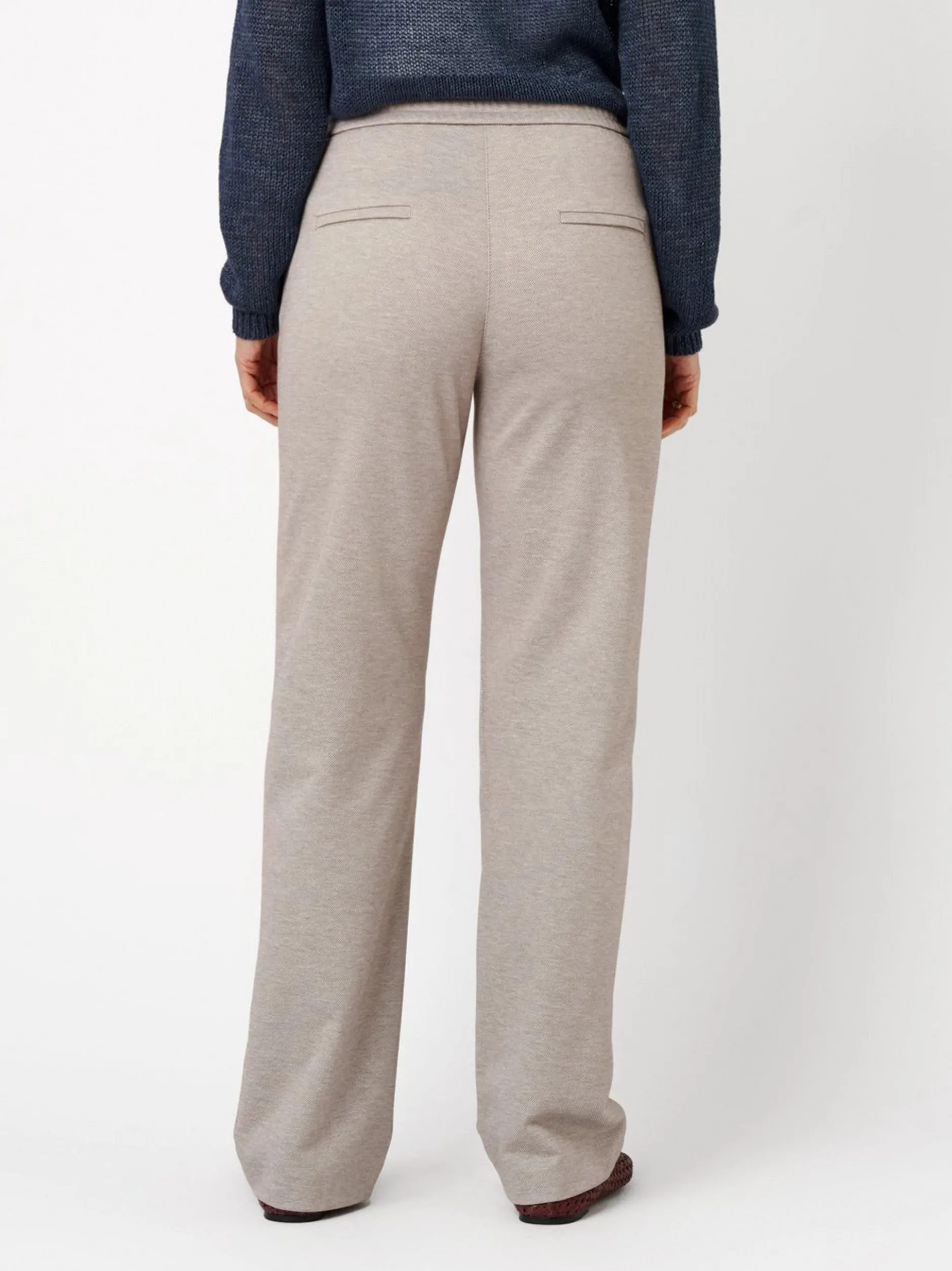 Relaxed Damen Hose - Scarlet Wide in beige - Länge: lang