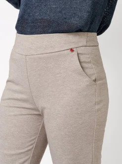Relaxed Damen Hose - Scarlet Wide in beige - Länge: lang