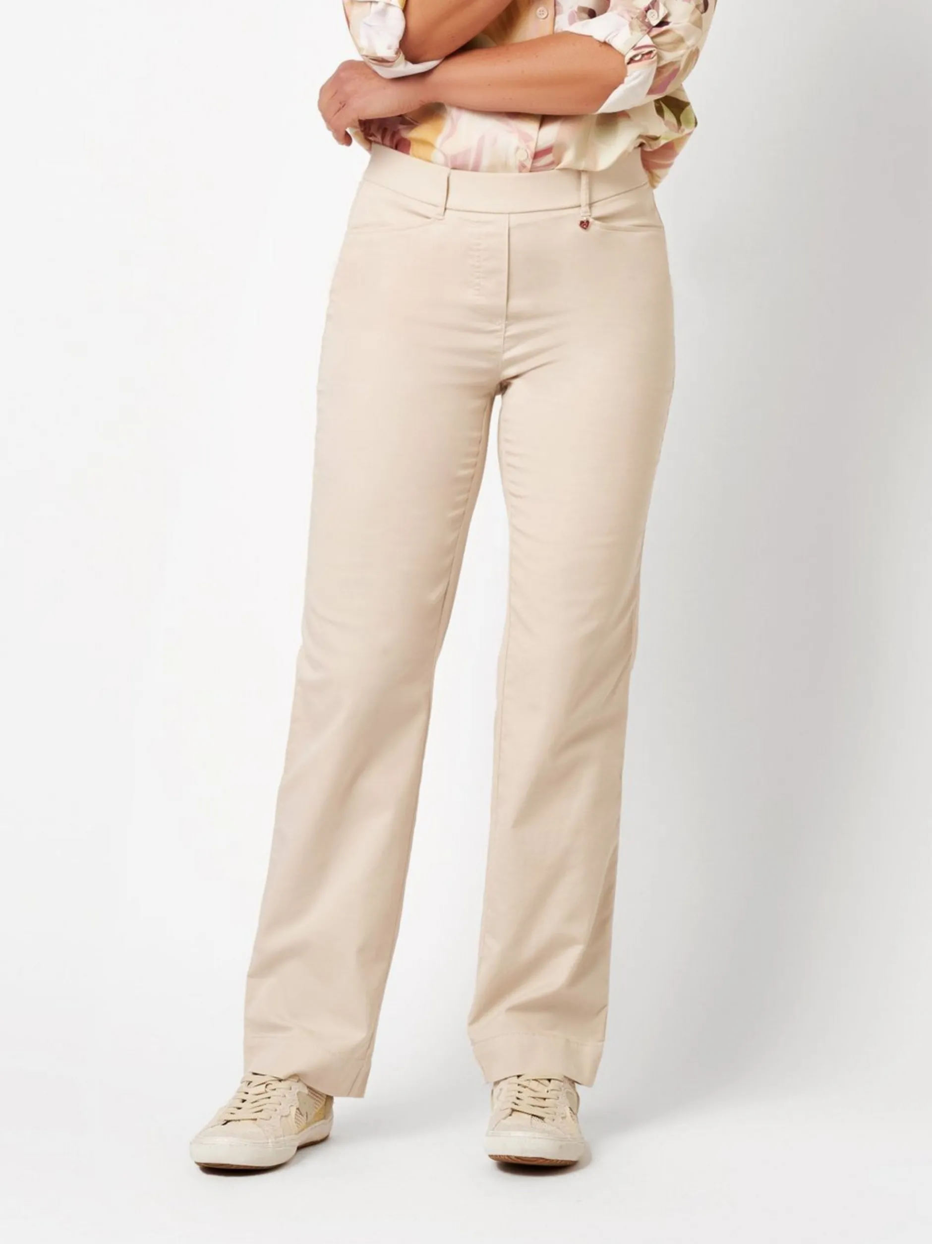 Relaxed Damen Hose - Scarlet Wide in sand - Länge: lang