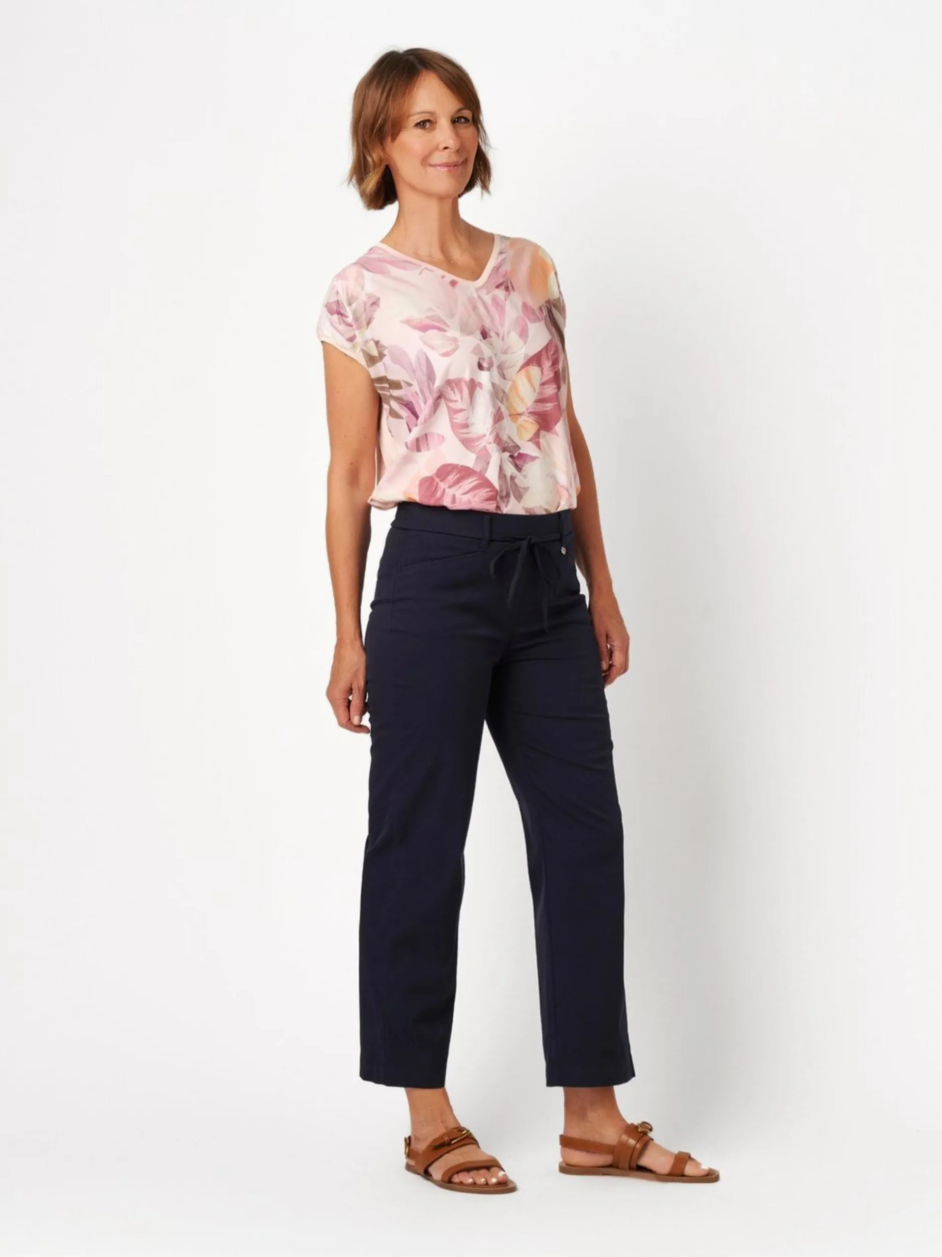 Relaxed Damen Hose - Scarlet Wide 3/4 in blau
