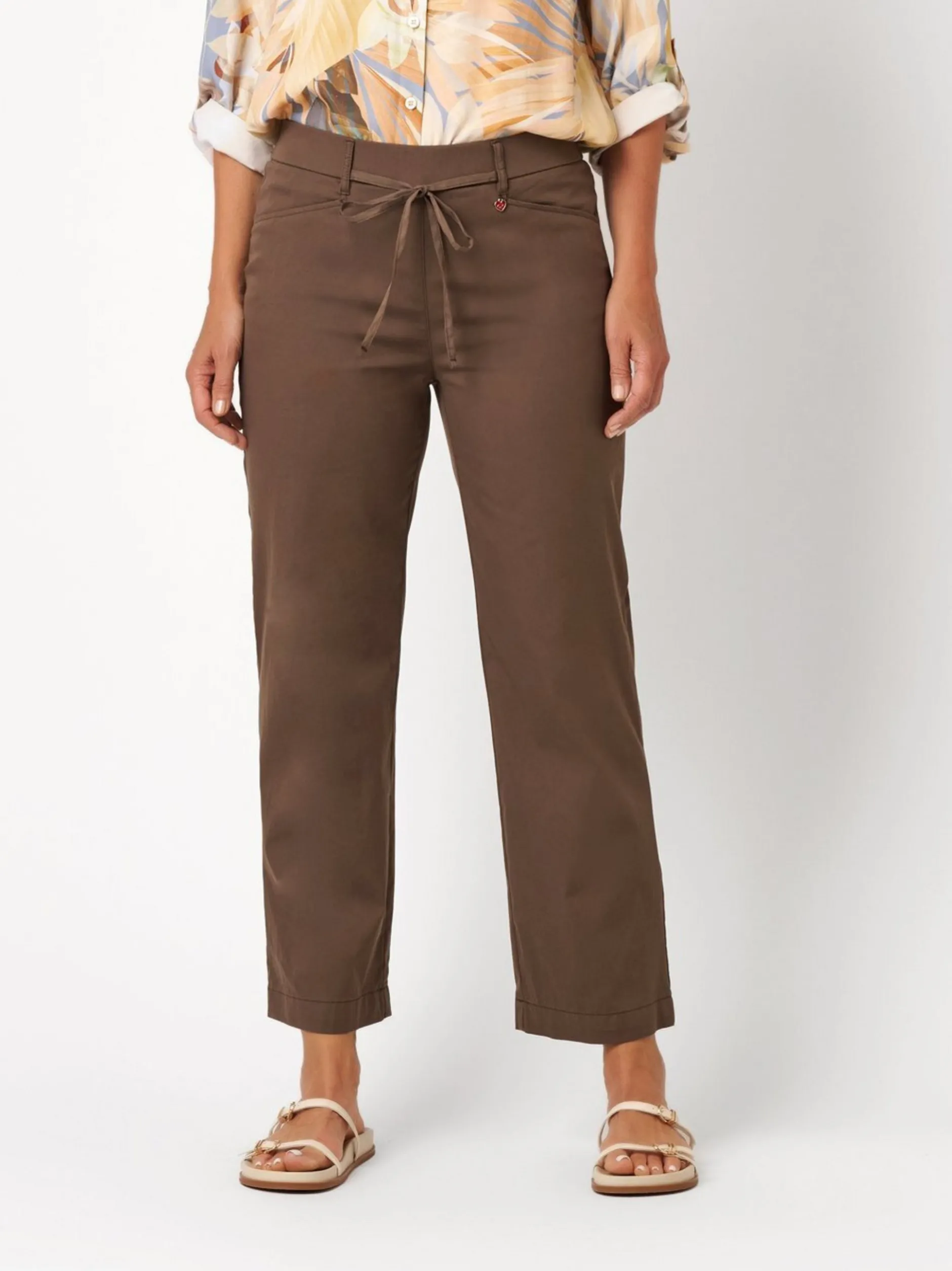 Relaxed Damen Hose - Scarlet Wide 3/4 in braun