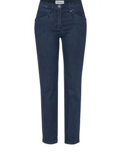 Relaxed Damen Jeans in blau - Länge: mittel
