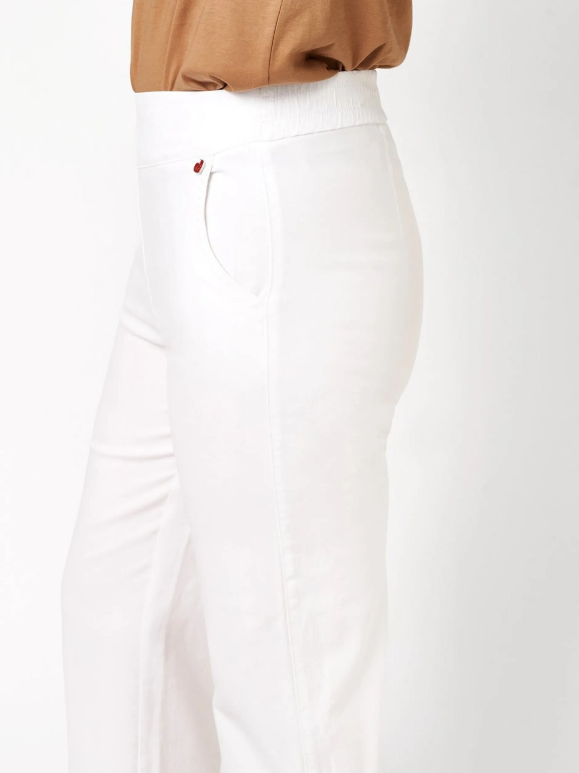 Relaxed Damen Jeans - Scarlet 3/4 in weiß