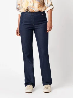 Relaxed Damen Jeans - Scarlet Wide in blau - Länge: lang