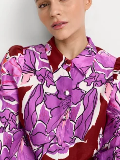 Rich & Royal Damen Bluse in bordeaux - Ärmel: langarm