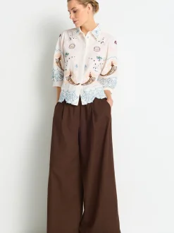Rich & Royal Damen Bluse in ecru mehrfarbig