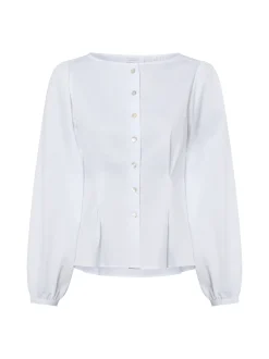 Rich & Royal Damen Bluse in weiß - Ausschnitt: Rundhals