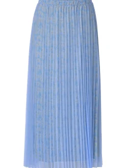 Rich & Royal Damen Chiffon-Maxirock in hellblau mehrfarbig