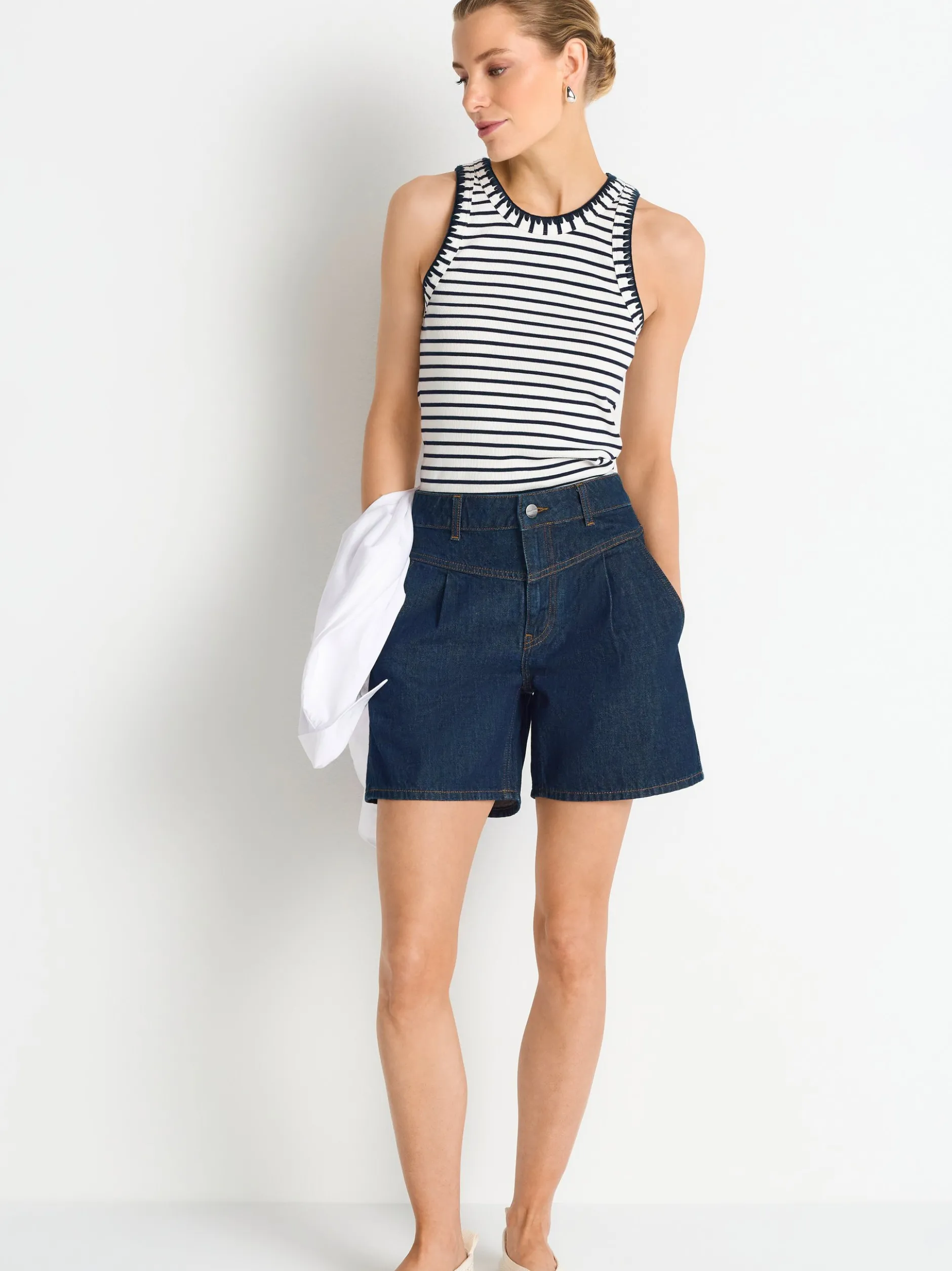 Rich & Royal Damen Jeans-Shorts in marine - Länge: kurz