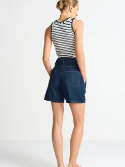 Rich & Royal Damen Jeans-Shorts in marine - Länge: kurz