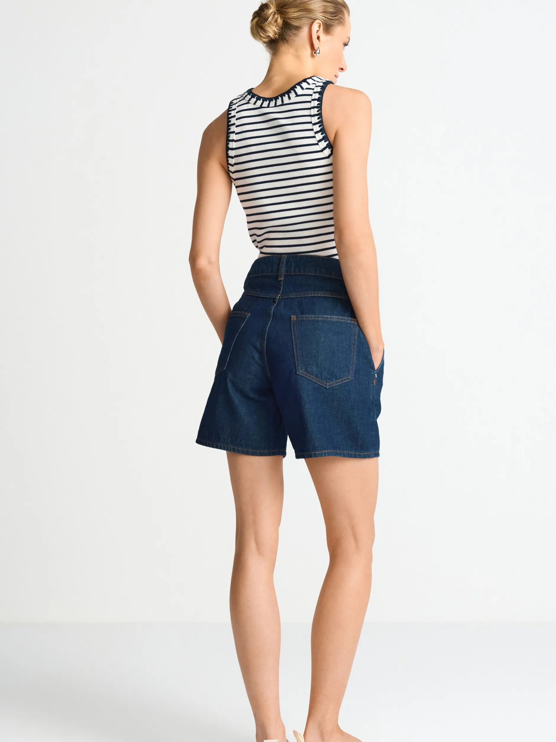 Rich & Royal Damen Jeans-Shorts in marine - Länge: kurz