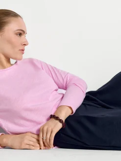 Rich & Royal Damen Langarmshirt in rosa - Ärmel: langarm