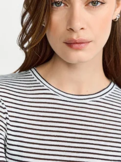 Rich & Royal Damen Langarmshirt in weiß schoko